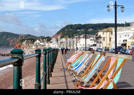 The seafront at Sidmouth on a summer's day east Devon England UK Stock Photo