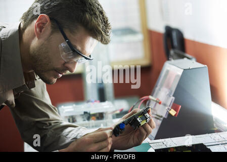 Close-up of engineer in office Stock Photo