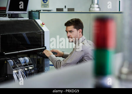 Engineer using computer Stock Photo