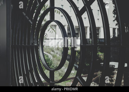 Focus between a fence Stock Photo