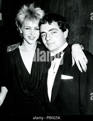 Rowan Atkinson and Leslie Ash who starred together in the film 'Dead on Time'.  Date: 1982 Picture by Credit: LMK / MediaPunch Ref: LMK11-LIB98-190205 Captioned: 19th February 2005 Credit: LMK / MediaPunch Stock Photo