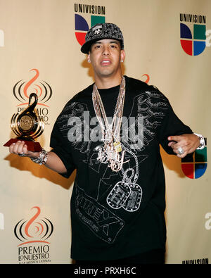 Daddy Yankee arrives at the Premios Juventud Award show held at the  Convocation Center in Coral Gables, Florida, on September 22, 2005. (UPI  Photo/Michael Bush Stock Photo - Alamy