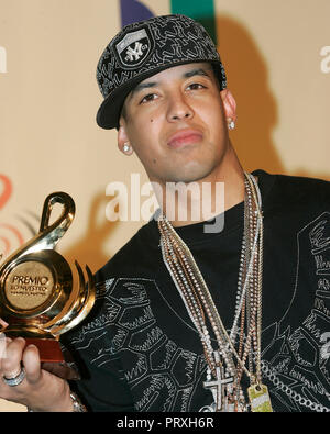 Daddy Yankee arrives at the Premios Juventud Award show held at the  Convocation Center in Coral Gables, Florida, on September 22, 2005. (UPI  Photo/Michael Bush Stock Photo - Alamy