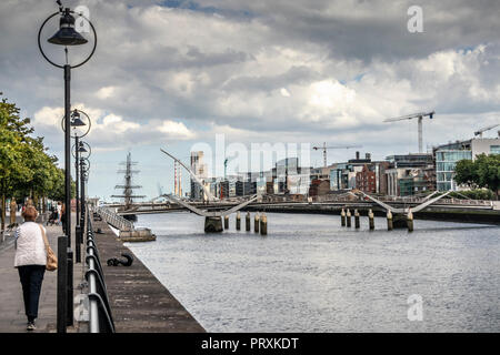 Sean O'Casey Bridge, South-East Inner City, Dublin, Ireland Stock Photo