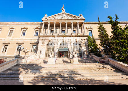 National Archaeological Museum of Spain and National Library of Spain in Madrid city centre. Madrid is the capital of Spain. Stock Photo