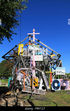 The Heidelberg Project, an outdoor art environment in the McDougall-Hunt urban neighbourhood on Detroit's east side, created by artist Tyree Guyton. Stock Photo