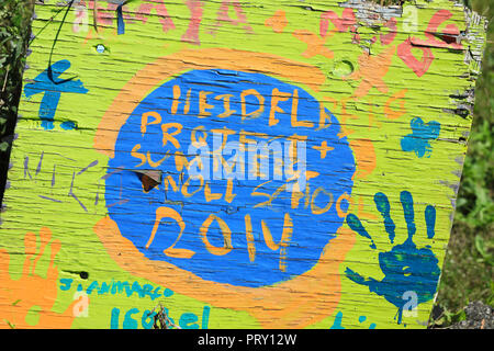 The Heidelberg Project, an outdoor art environment in the McDougall-Hunt urban neighbourhood on Detroit's east side, created by artist Tyree Guyton. Stock Photo