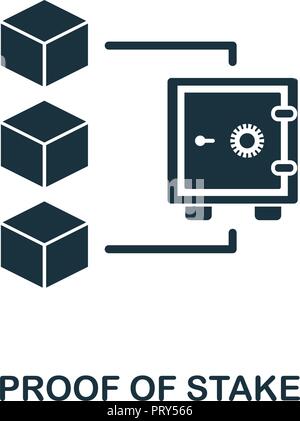Proof Of Stake icon. Monochrome style design from blockchain collection. UX and UI. Pixel perfect proof of stake icon. For web design, apps, software, Stock Vector