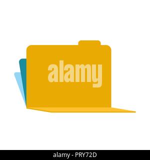 Open folder 3d template isolated. Vector illustration Stock Vector