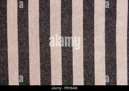 clothing items washed cotton fabric striped texture with seams, macro, close-up Stock Photo