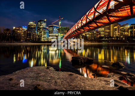 Calgary Peace Bridge Stock Photo