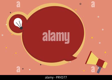 Flat design business Vector Illustration concept template copy space text for Ad website esp isolated 3d isometric. Blank Round Speech Bubble with Bul Stock Vector