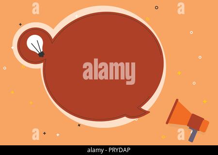 Flat design business Vector Illustration Empty template Layout for invitation greeting card promotion poster voucher. Blank Round Speech Bubble with B Stock Vector