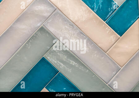 background of squared mosaic tiles Stock Photo