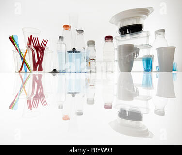 Various plastic packagings Stock Photo