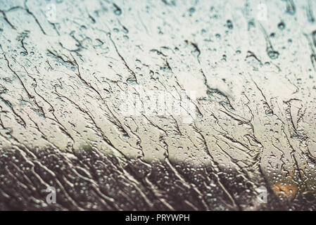 Raindrops on window Stock Photo