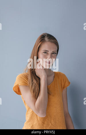 Portrait of a pretty woman, looking at camera Stock Photo