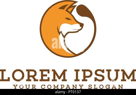 wolf logo design concept template Stock Vector