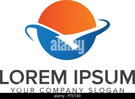 Sun Bird Logo logo design concept template Stock Vector