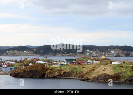 Town of Trinity. Trinity is a small town, located on Trinity Bay in Newfoundland and Labrador, Canada. Stock Photo