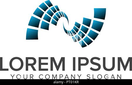 Computer logo, technology logo design concept template Stock Vector