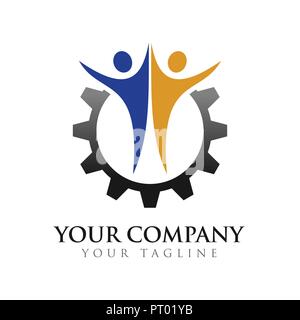 Civil Partner Engineering Company Vector Symbol Graphic Logo Design Template Stock Vector