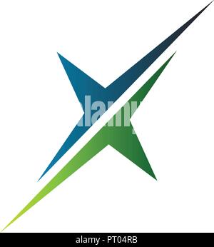 letter x logo. slice logo design concept template Stock Vector
