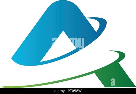 letter A logo. slice logo design concept template Stock Vector