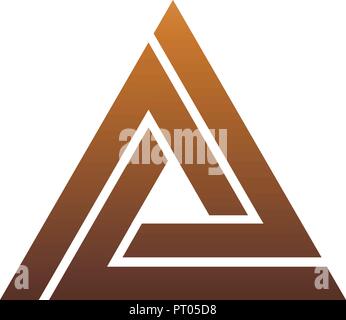 luxury letter A logo. triangle logo design concept template Stock Vector