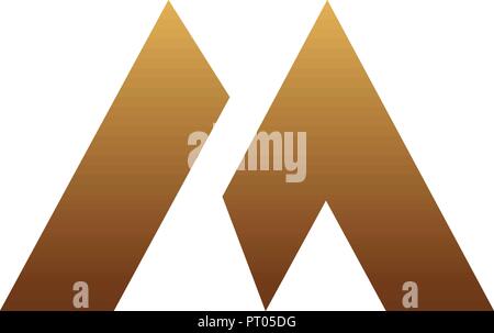 luxury letter M logo design concept template Stock Vector