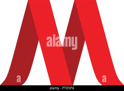 letter m logo. origami logo design concept template Stock Vector