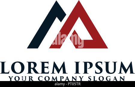 letter AM logo, real estate logo design concept template Stock Vector