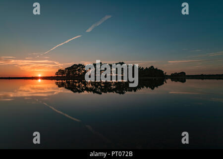 Hatchet Pond, New Forest National Park, Beaulieu, Hampshire, England, UK Stock Photo