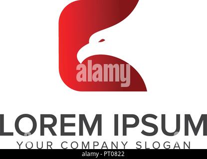 head bird logo design concept template Stock Vector
