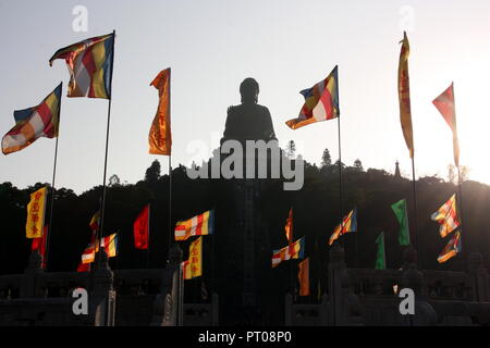 Tian Tan Buddha on Lantau island in Hong Kong Stock Photo