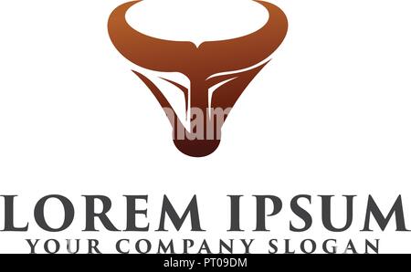 bull logo. luxury logo design concept template Stock Vector