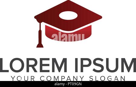 Education logo. hat graduation design concept template Stock Vector