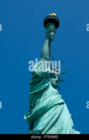 The Statue of Liberty in New York Harbour on a summer day in the USA Stock Photo