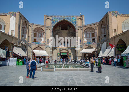 The entrance to the Grand Bazaar in Imam Square in Isfahan, Iran Stock Photo