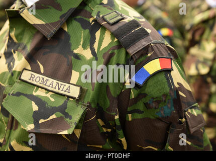 Romania military uniform. Romanian army uniform. Romanian troops Stock Photo