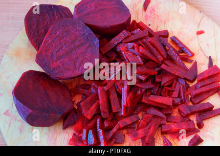red beets cut, sugar beets for cooking Stock Photo