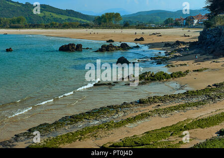Trengandin beach. Noja, Cantabria, Spain, Europe. Stock Photo