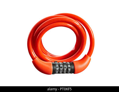 Security system lock for bike with 2019 as password combination. Isolated with clipping path Stock Photo