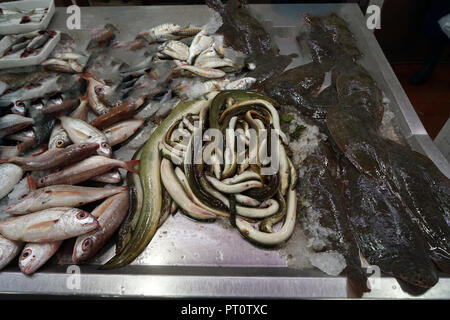 Fresh fish photographed on a fish market in Portugal Stock Photo