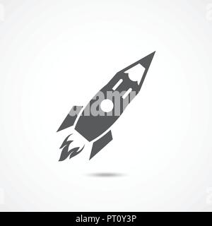 Creative pencil rocket Icon Stock Vector
