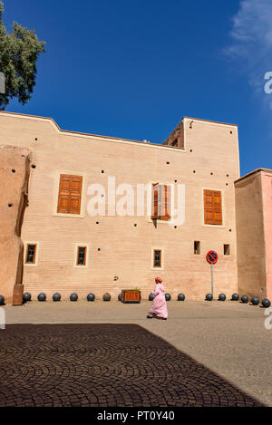 Badi Palace is a ruined palace located in Marrakesh, Morocco Stock Photo