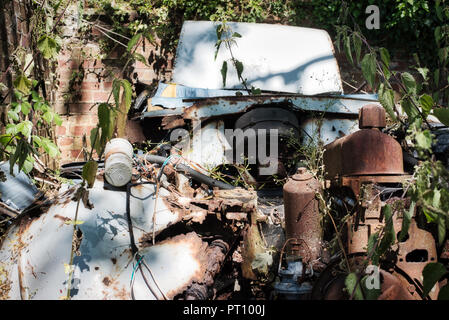 Old cars at World War II Prisoner Camp 116 Hatfield Heath Stock Photo