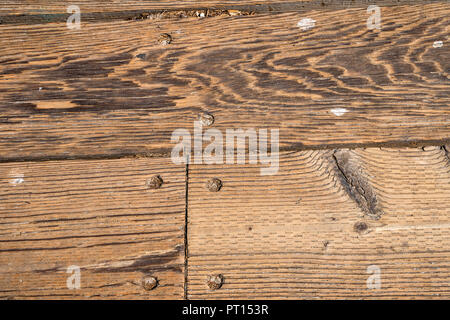 Close up of wood planks with nails. Useful for background wooden texture Stock Photo