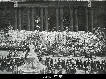 Diamond Jubilee of Queen Victoria, 22 June 1897.  The thanksgiving service ceremony at St Paul's, London, England Stock Photo