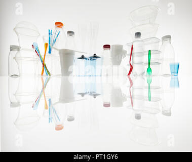 Various plastic packagings Stock Photo